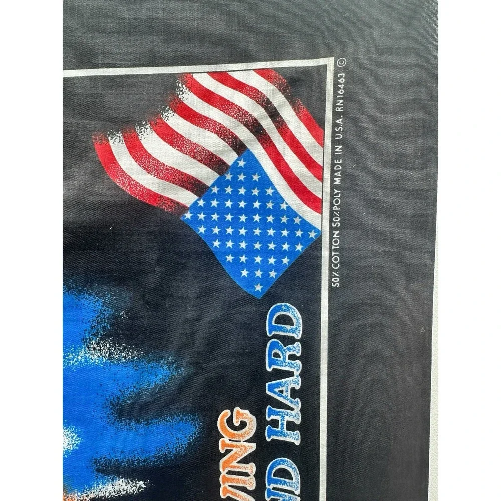 2-Vintage Driving Long & Hard Trucking Along Semi American‎ & US Flag Bandana